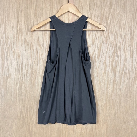 Lululemon All Tied Up Tank Split Back Heck Neck Tank Top Graphite Grey - Picture 8 of 12
